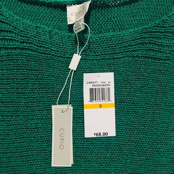 Cupio Fresh Green Women’s Short Sleeve Sweater Top - Picture 5 of 6